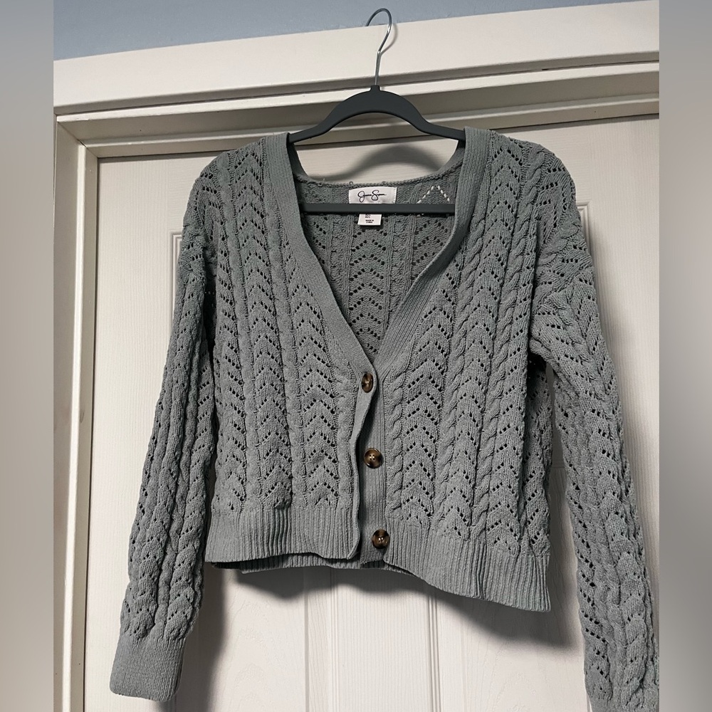 Green Cable Knit Women's Sweater